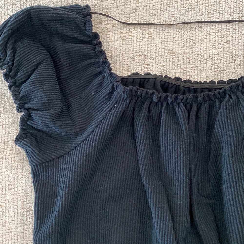 Wild Fable Black Ribbed Crop Top - Picture 6 of 6